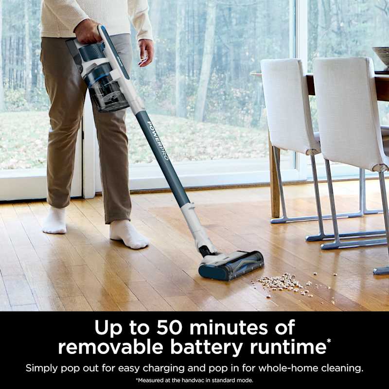 Up to 50 minutes of removable battery runtime