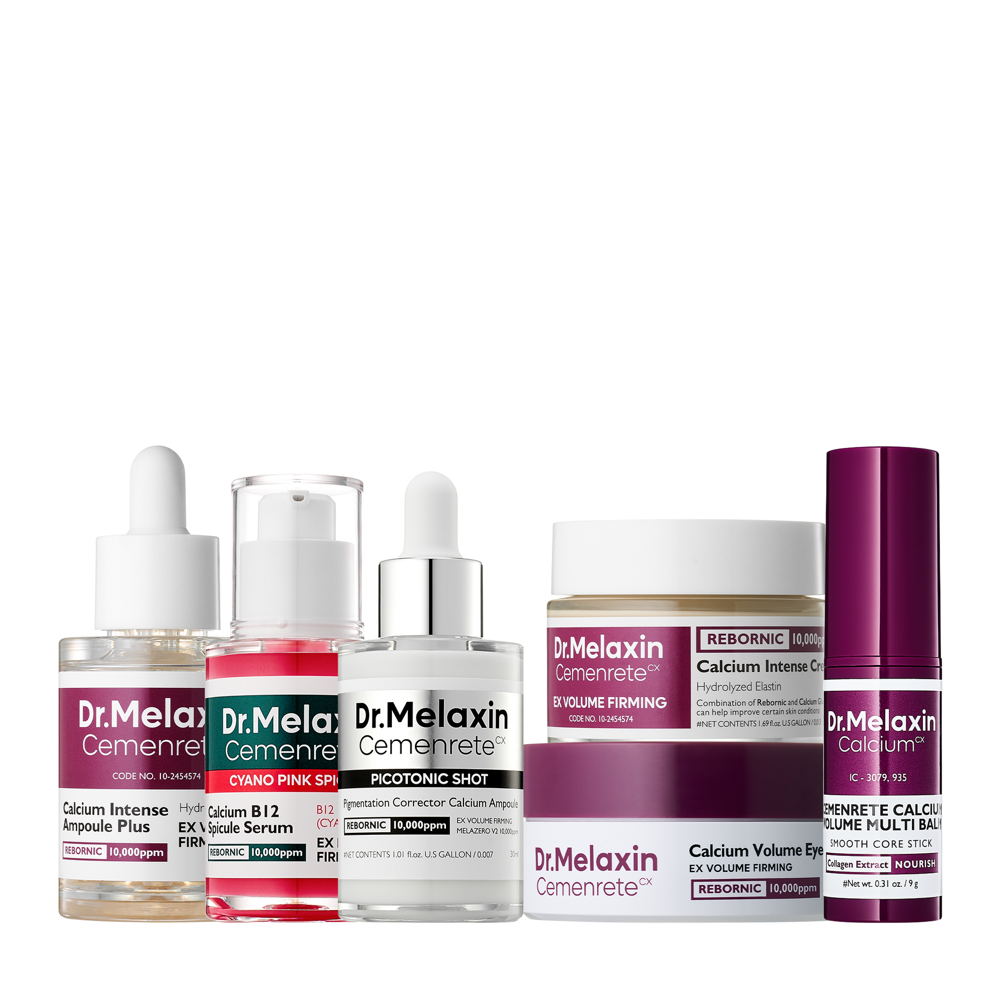 Calcium Collagen Routine Complete Skincare Set — 6-Piece Anti-Wrinkle & Firming Kit