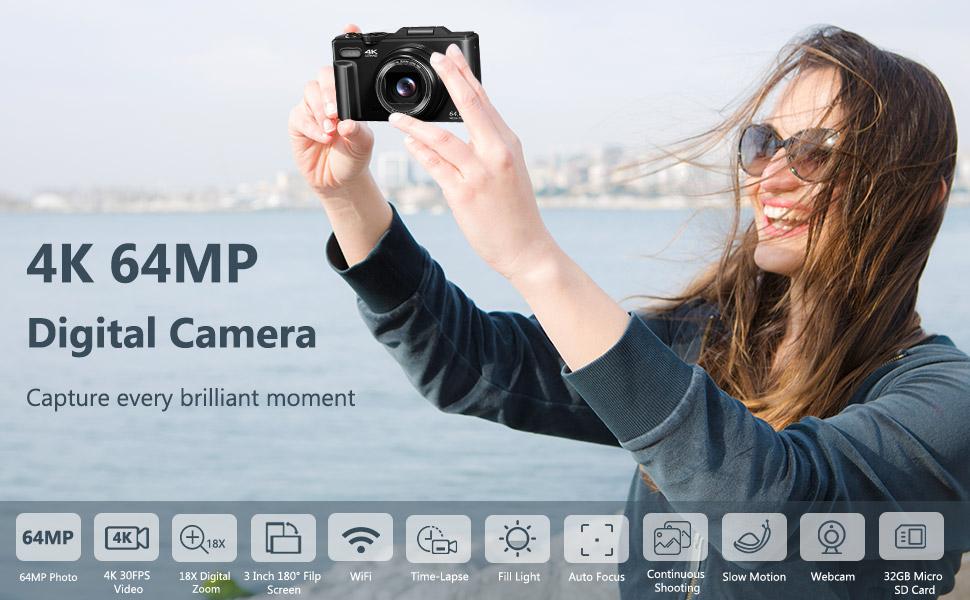 4K 64MP Digital Camera